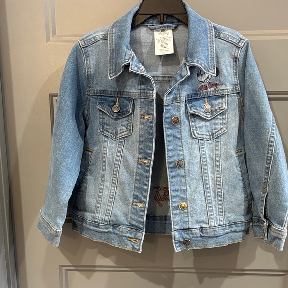 Disney Kids Mickey Mouse Light Blue Denim Jacket - Picture 8 of 8